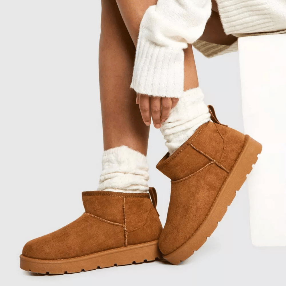 LUXEMBURG Taba Süet İçi Kürklü Bot