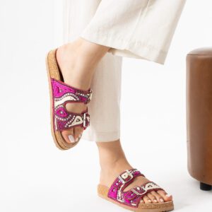 sera fuşya etnik günlük terlik