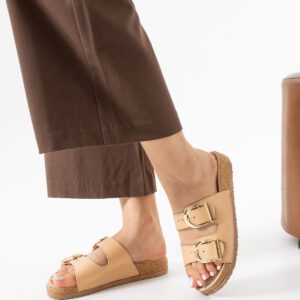 Verona Nude Deri Günlük Terlik